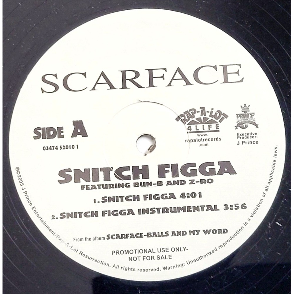 SCARFACE - SNITCH FIGGA - HIP HOP‎ SINGLE